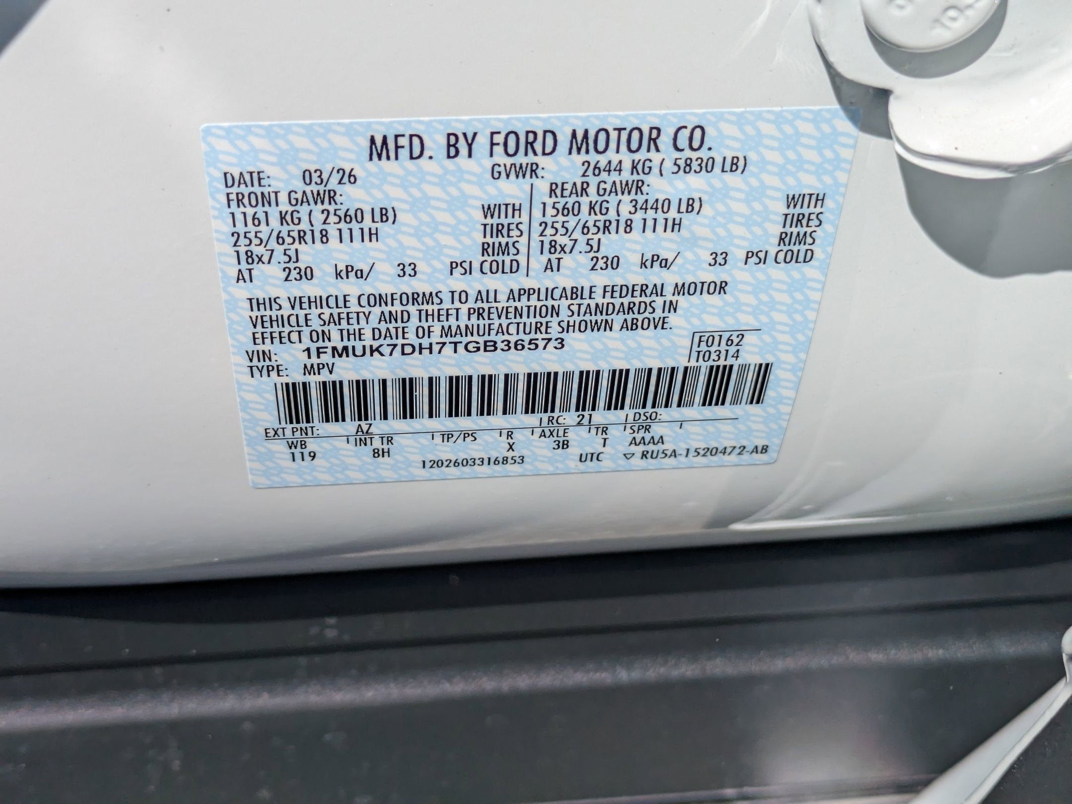 2026 Ford Explorer Active w/200A Pkg