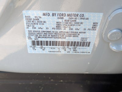 2026 Ford Explorer Active w/200A Pkg