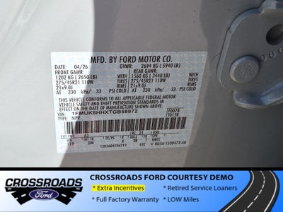 2026 Ford Explorer Platinum - Crossroads Courtesy Demo