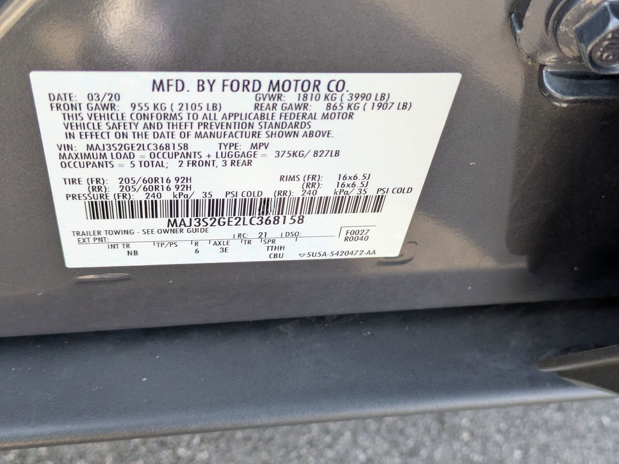 2020 Ford EcoSport SE