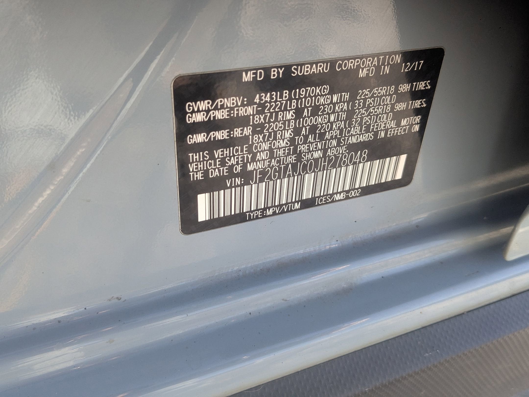 2018 Subaru Crosstrek Limited