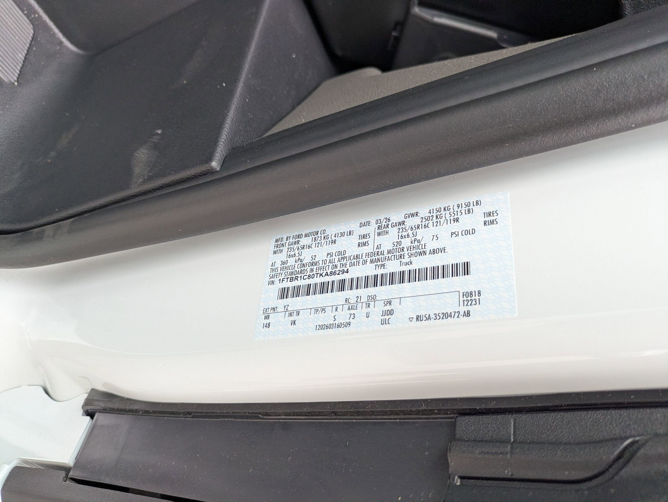 2026 Ford Transit Cargo Van Base