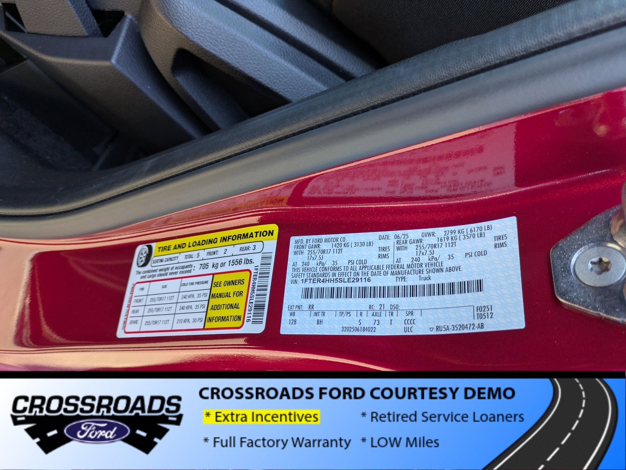 2025 Ford Ranger XLT - Crossroads Courtesy Demo