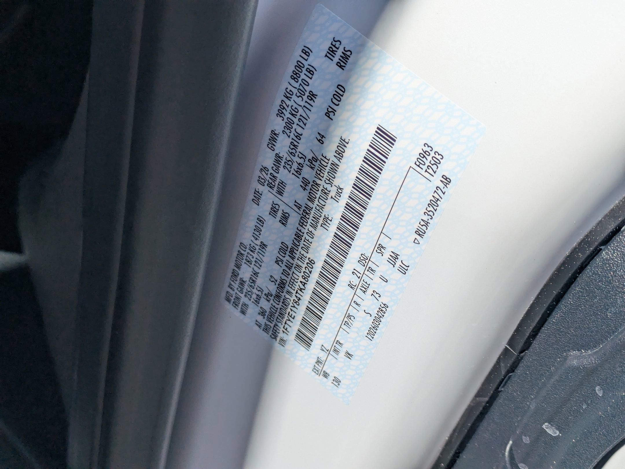 2026 Ford Transit Cargo Van Base