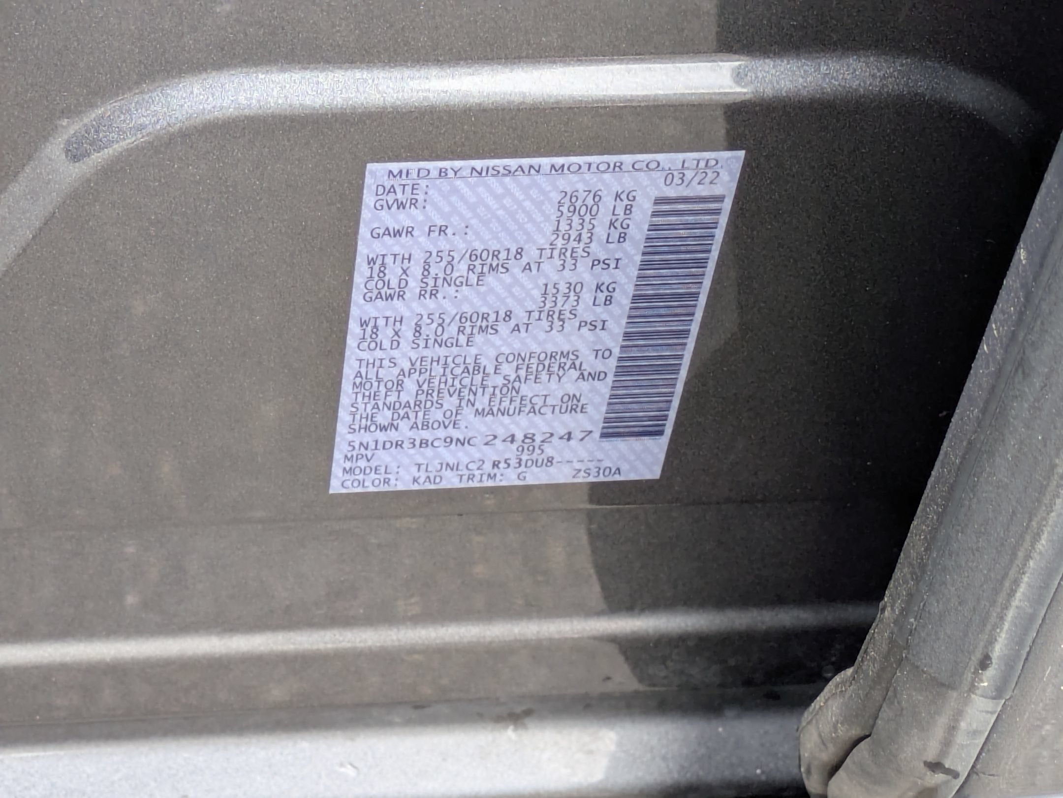 2022 Nissan Pathfinder SV