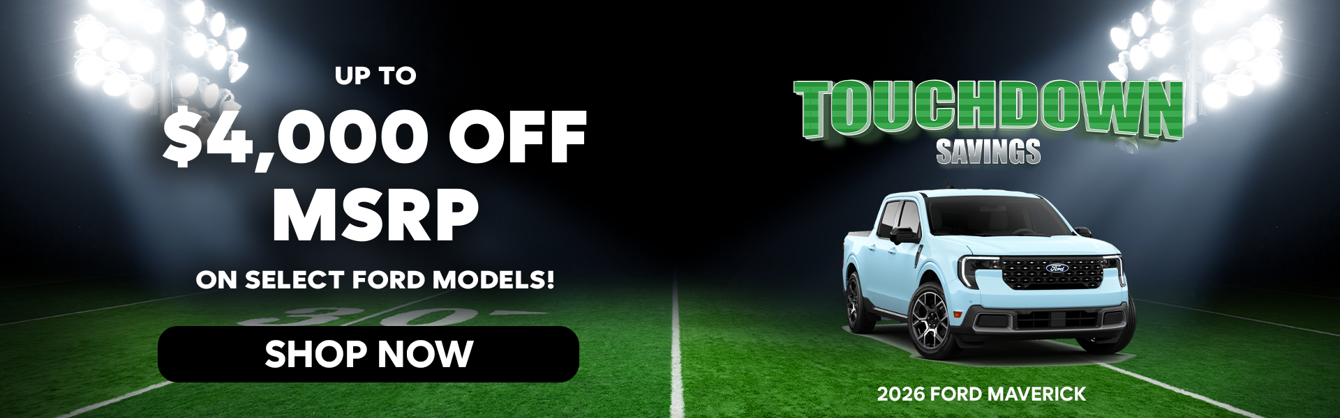 $4,000 Off MSRP on select Ford Models!